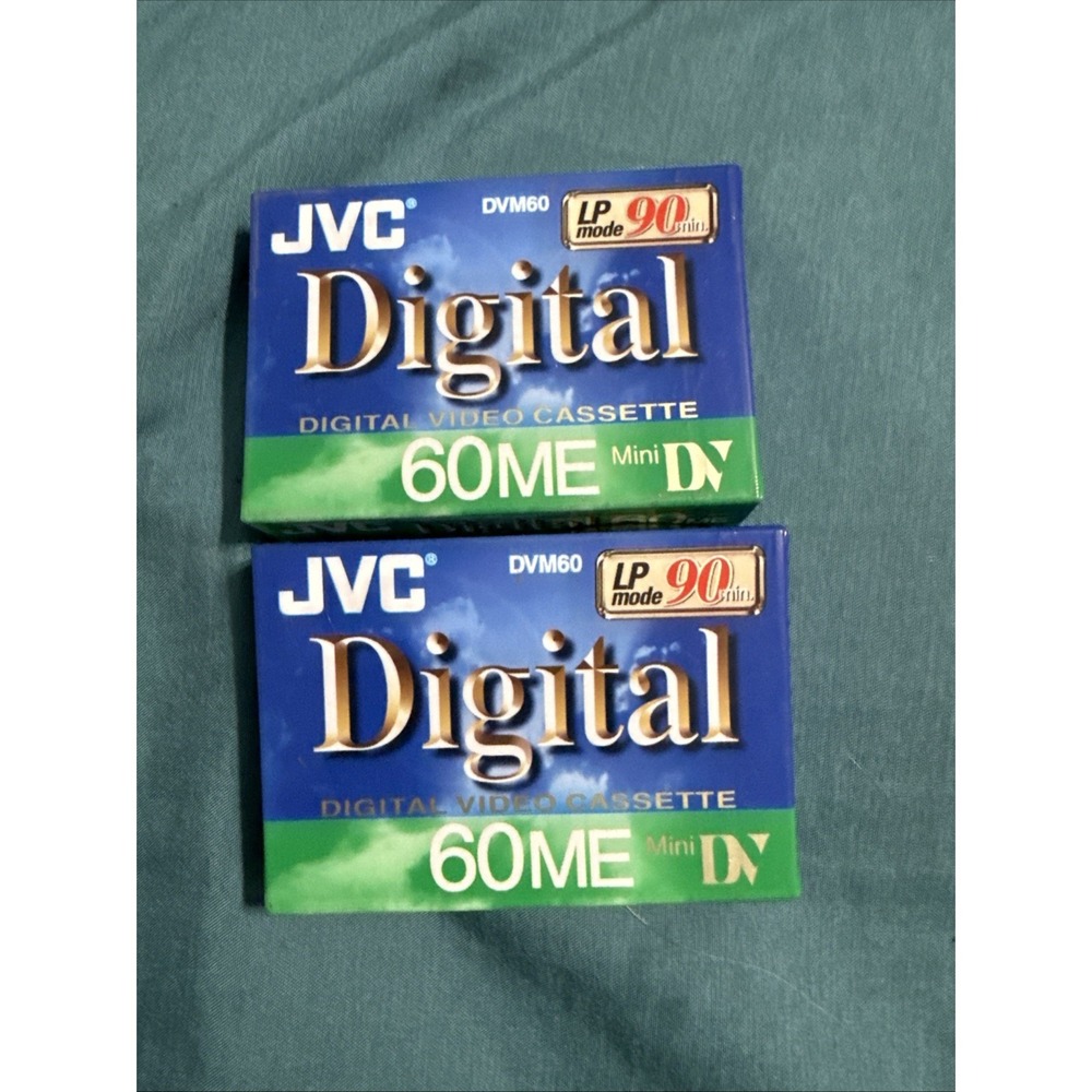 Lot of 2 NEW JVC DVM60 Mini DV 60ME Digital Video Cassette Sealed M-DV60ME‎